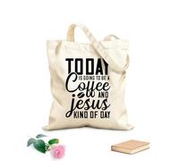 AILOONG Cotton Canvas Women's Bags gift jesus funny god gift design 12 oz thick fabric Skin-friendly material 31x36cm Medium