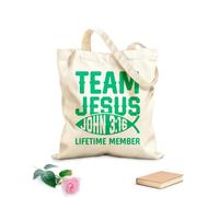 AILOONG Cotton Canvas Women's Bags gift jesus funny god gift design 340g/m² thick fabric Skin-friendly material