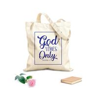 AILOONG Cotton Canvas Women's Bags God Resonance Only Christian Proverbs and Bible Verses 340g/m² thick fabric Skin-friendly material