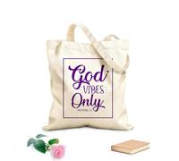 AILOONG Cotton Canvas Women's Bags God Resonance Only Christian Proverbs and Bible Verses 340g/m² thick fabric Skin-friendly material