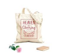 AILOONG Cotton Canvas Women's Bags Heaven cheers for you today tomorrow forever Christian proverbs bible verses 340g/m² thick fabric Skin-friendly material