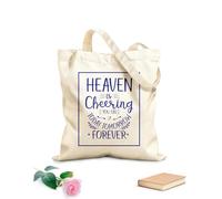 AILOONG Cotton Canvas Women's Bags Heaven cheers for you today tomorrow forever Christian proverbs bible verses 340g/m² thick fabric Skin-friendly material
