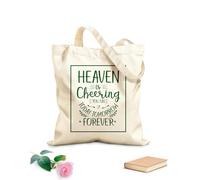 AILOONG Cotton Canvas Women's Bags Heaven cheers for you today tomorrow forever Christian proverbs bible verses 340g/m² thick fabric Skin-friendly material