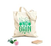 AILOONG Cotton Canvas Women's Bags no pain no gain 340g/m² thick fabric Skin-friendly material