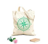 AILOONG Cotton Canvas Women's Bags old compass vintage map wind rose directions 340g/m² thick fabric Skin-friendly material