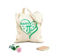 AILOONG Cotton Canvas Women's Bags pi day pi'math pi day graphics 340g/m² thick fabric Skin-friendly material