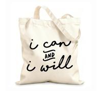 AILOONG Cotton Canvas Women's Bags positive thinking messages motivational quotes inspirational phrases decorative wisdom lettering 12 oz thick fabric Skin-friendly material 31x36cm Medium