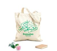 AILOONG Cotton Canvas Women's Bags ramadan kareem ramadhan mubarak translated happy holy ramadan month of fasting 340g/m² thick fabric Skin-friendly material