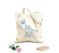 AILOONG Cotton Canvas Women's Bags samurai warrior silhouette 340g/m² thick fabric Skin-friendly material