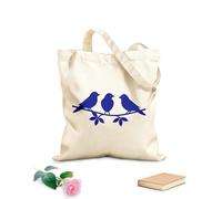 AILOONG Cotton Canvas Women's Bags silhouette of three birds and facing each other 340g/m² thick fabric Skin-friendly material