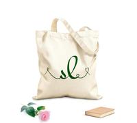 AILOONG Cotton Canvas Women's Bags sl initial wedding monogram calligraphy hand drawn lettering and l love logo design 340g/m² thick fabric Skin-friendly material