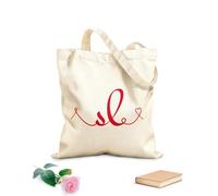 AILOONG Cotton Canvas Women's Bags sl initial wedding monogram calligraphy hand drawn lettering and l love logo design 340g/m² thick fabric Skin-friendly material
