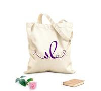 AILOONG Cotton Canvas Women's Bags sl initial wedding monogram calligraphy hand drawn lettering and l love logo design 340g/m² thick fabric Skin-friendly material