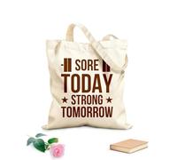 AILOONG Cotton Canvas Women's Bags sore today strong tomorrow typography perfect 340g/m² thick fabric Skin-friendly material