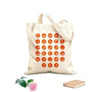 AILOONG Cotton Canvas Women's Bags The 28 Basic Letters of the Arabic Alphabet 340g/m² thick fabric Skin-friendly material
