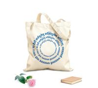 AILOONG Customizable pattern canvas bags Chanting Shakti'mantra in Sanskrit to pay homage to the Goddess Vishnumaya 340g/m² thick fabric Matches clothing
