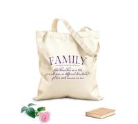 AILOONG Customizable pattern canvas bags Family Like Branches on a Tree we All Grow in Different Directions Yet Our Roots Remain as one Pure 340g/m² thick fabric Matches clothing