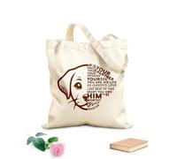 AILOONG Customizable pattern canvas bags he is your friend your partner your defender your labrador retriever 340g/m² thick fabric Matches clothing