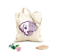 AILOONG Customizable pattern canvas bags he is your friend your partner your defender your labrador retriever 340g/m² thick fabric Matches clothing