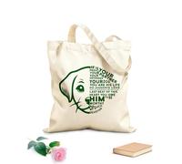 AILOONG Customizable pattern canvas bags he is your friend your partner your defender your labrador retriever 340g/m² thick fabric Matches clothing