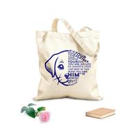AILOONG Customizable pattern canvas bags he is your friend your partner your defender your labrador retriever 340g/m² thick fabric Matches clothing