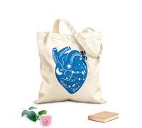 AILOONG Customizable pattern canvas bags heart surreal astrology 340g/m² thick fabric Matches clothing