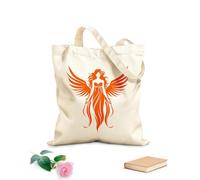 AILOONG Customizable pattern canvas bags heavenly guardian angelic emblem seraphic elegance angel wings 340g/m² thick fabric Matches clothing