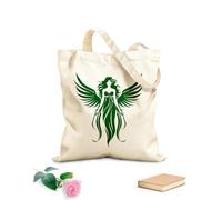 AILOONG Customizable pattern canvas bags heavenly guardian angelic emblem seraphic elegance angel wings 340g/m² thick fabric Matches clothing