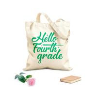 AILOONG Customizable pattern canvas bags Hello Grade 1 to 10 back to school 340g/m² thick fabric Matches clothing