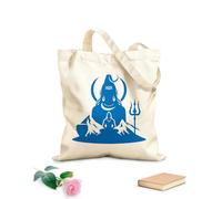 AILOONG Customizable pattern canvas bags high resolution lord shiva silhouette clip art 340g/m² thick fabric Matches clothing