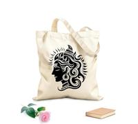 AILOONG Customizable pattern canvas bags hindu shiva god head silhuette vactor 12 oz thick fabric Matches clothing 35x40cm Large