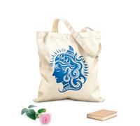 AILOONG Customizable pattern canvas bags hindu shiva god head silhuette vactor 340g/m² thick fabric Matches clothing