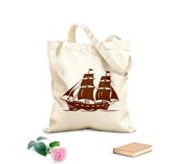AILOONG Customizable pattern canvas bags historical voyage ship emblem mythical relic ancient ship in 340g/m² thick fabric Matches clothing