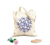 AILOONG Customizable pattern canvas bags ho ho ho christmas written in a circle calligraphy greeting with modern brush lettering 340g/m² thick fabric Matches clothing