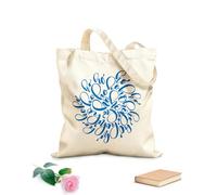 AILOONG Customizable pattern canvas bags ho ho ho christmas written in a circle calligraphy greeting with modern brush lettering 340g/m² thick fabric Matches clothing