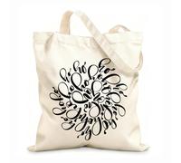 AILOONG Customizable pattern canvas bags ho ho ho christmas written in a circle calligraphy greeting with modern brush lettering 12 oz thick fabric Matches clothing 25x30cm Small