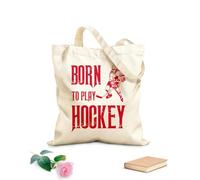 AILOONG Customizable pattern canvas bags hockey born to play hockey 340g/m² thick fabric Matches clothing