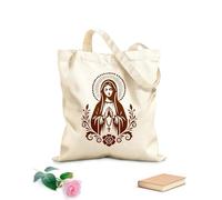 AILOONG Customizable pattern canvas bags holy virgin mary with radiant halo design 340g/m² thick fabric Matches clothing