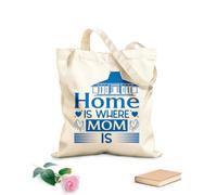 AILOONG Customizable pattern canvas bags home is where mom is mother day 340g/m² thick fabric Matches clothing