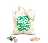AILOONG Customizable pattern canvas bags hope is my superpower hand drawn motivation lettering phrase 340g/m² thick fabric Matches clothing