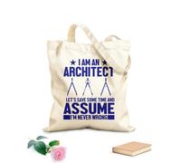 AILOONG Customizable pattern canvas bags i am an architect let save some time and assume i'm never wrong 340g/m² thick fabric Matches clothing