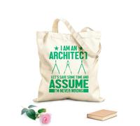 AILOONG Customizable pattern canvas bags i am an architect let save some time and assume i'm never wrong 340g/m² thick fabric Matches clothing