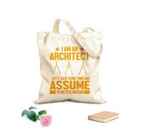 AILOONG Customizable pattern canvas bags i am an architect let save some time and assume i'm never wrong 340g/m² thick fabric Matches clothing