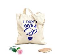AILOONG Customizable pattern canvas bags i don't give a sip typography coffee design 340g/m² thick fabric Matches clothing