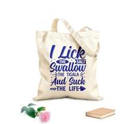AILOONG Customizable pattern canvas bags i lick the salt swallow the tigala and suck the life 340g/m² thick fabric Matches clothing