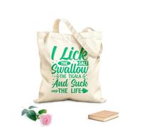 AILOONG Customizable pattern canvas bags i lick the salt swallow the tigala and suck the life 340g/m² thick fabric Matches clothing