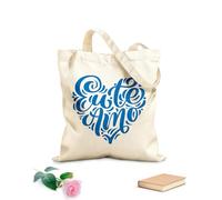 AILOONG Customizable pattern canvas bags I love you Portuguese European Union te amo calligraphy font 340g/m² thick fabric Matches clothing