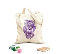 AILOONG Customizable pattern canvas bags illustration oni'mask with snake style 340g/m² thick fabric Matches clothing