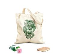 AILOONG Customizable pattern canvas bags illustration oni'mask with snake style 340g/m² thick fabric Matches clothing
