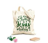 AILOONG Customizable pattern canvas bags i'm only talking to jesus today 340g/m² thick fabric Matches clothing